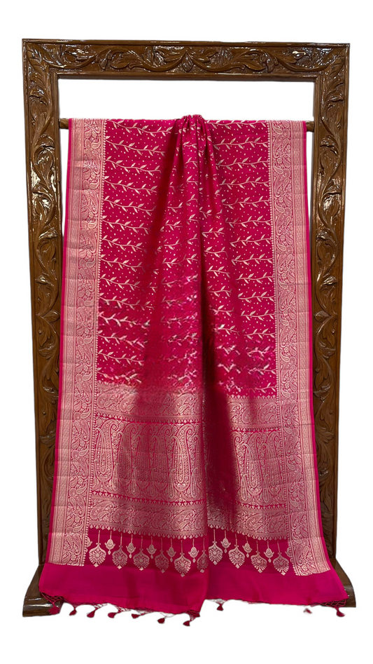 Pink Pure Chiniya Silk Saree | Sarees in USA