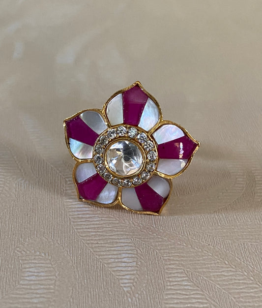 Adjustable Finger Ring | AD Kundan Finger Ring