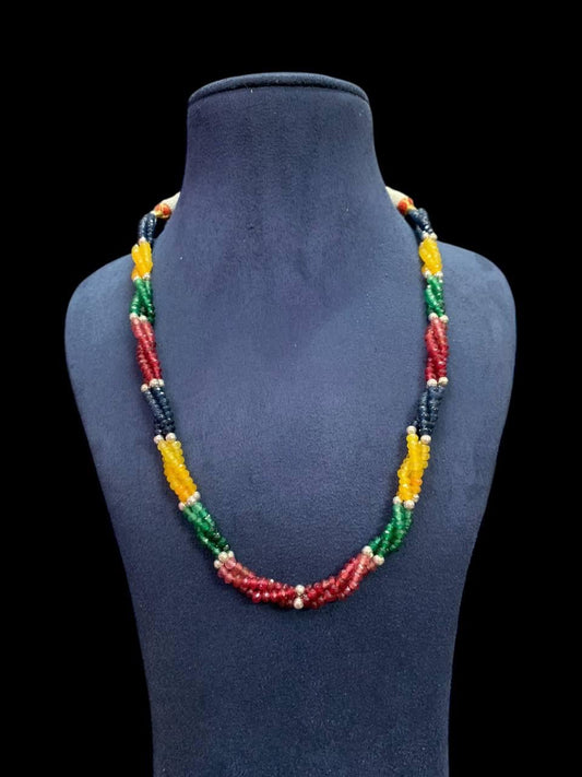 Twisted Multi Color Beads Necklace | Indian Jewelry In USA