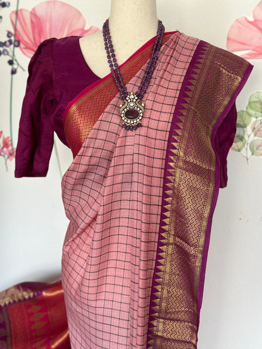 Gadwal crape silk Saree | Simple party wear saree