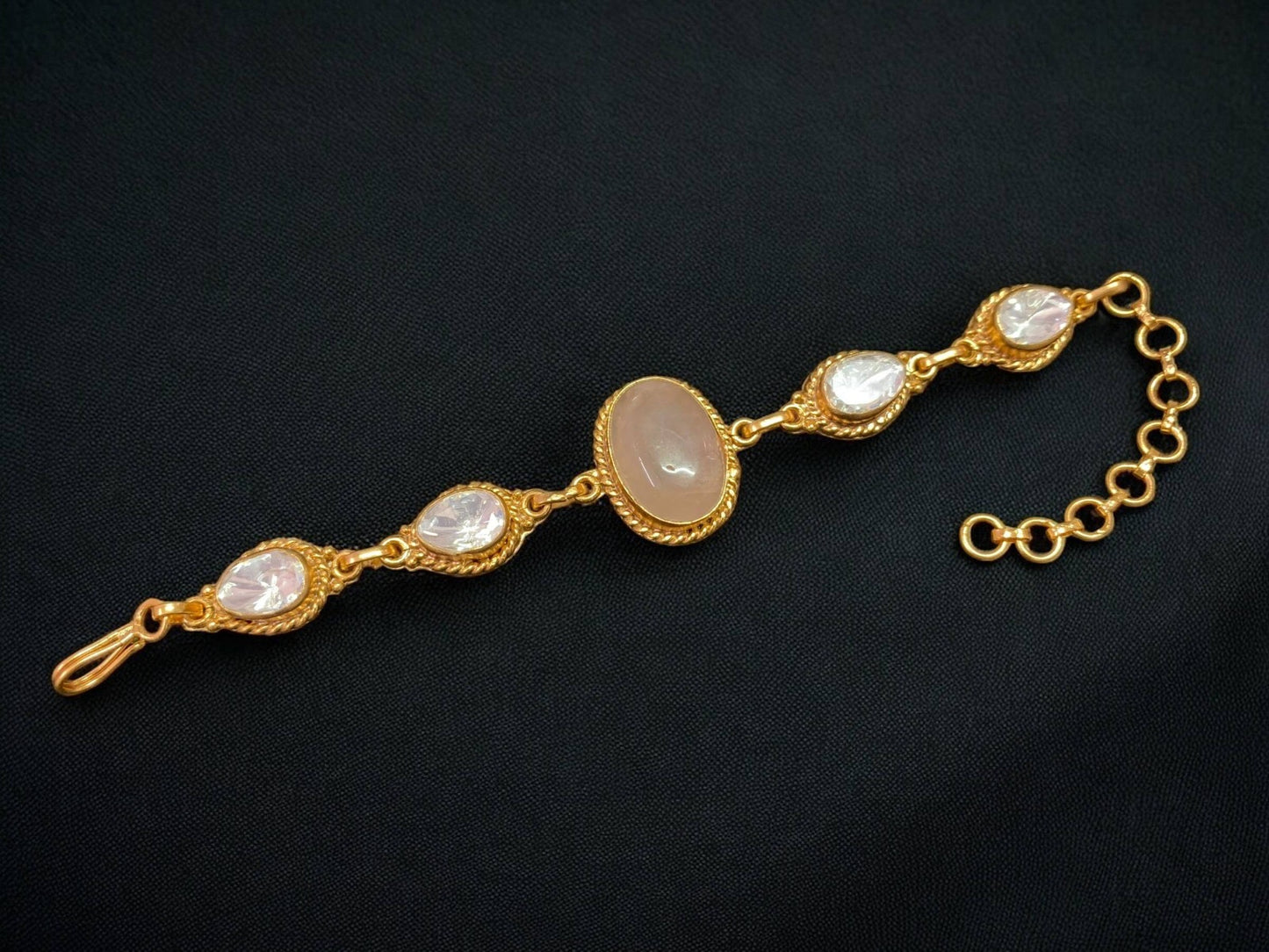 Moissanite Kundan Bracelet | Indian Jewelry InUSA | Gift Idea