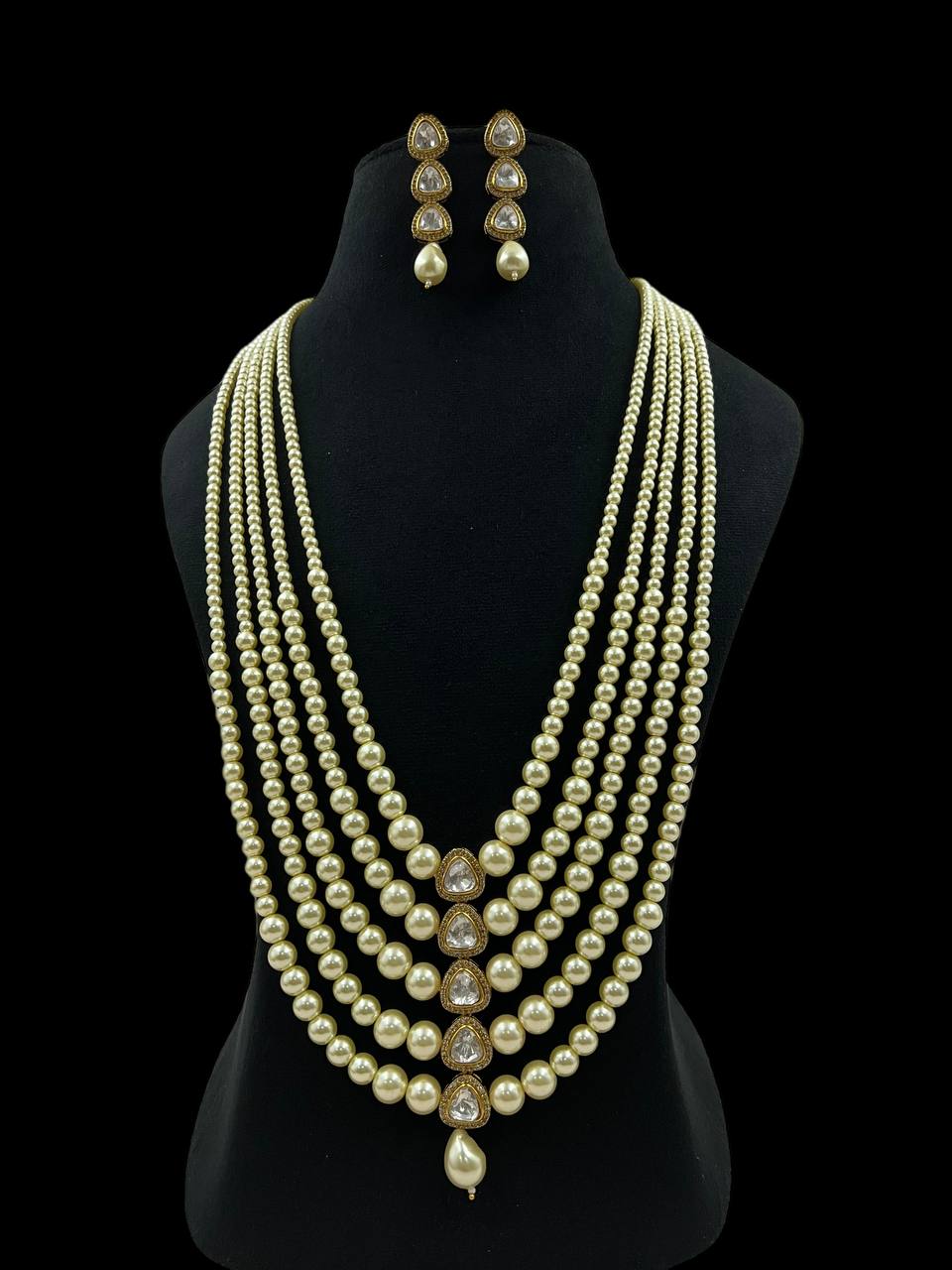 Haas Collections LLC Long Pearls Necklace Rani Haar