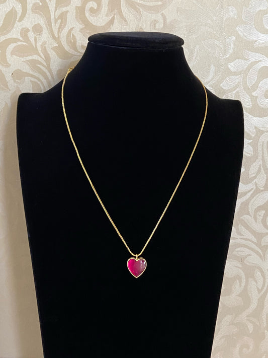 Heart pendant chain