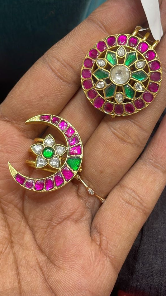 Jadau Kundan Surya Chandra | Hair accessories | indian Traditional Jewelry