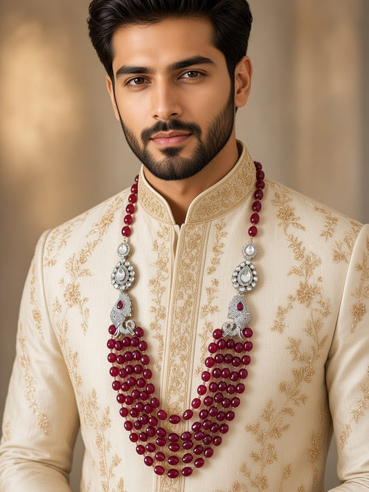 Groom Necklace | Long Side Pendants Necklace | Indian Jewelry in USA