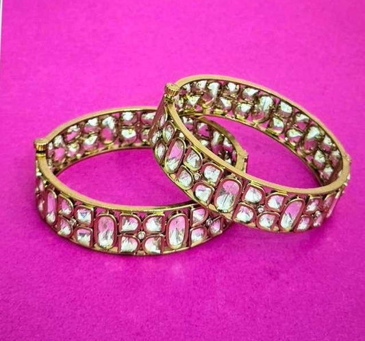 Polki Kundan Bangles | Mehndi Plating Bangles | Gift Idea