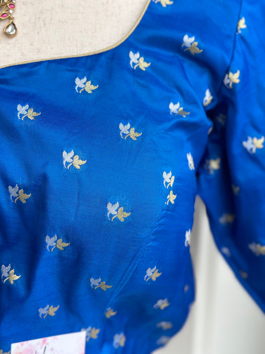 Blue buti blouse | Ready made blouse | Saree blouse