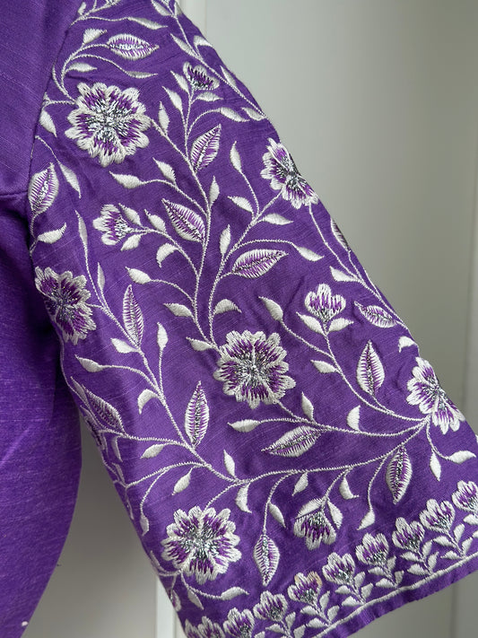 Embroidery lavender blouse | Saree blouses in USA