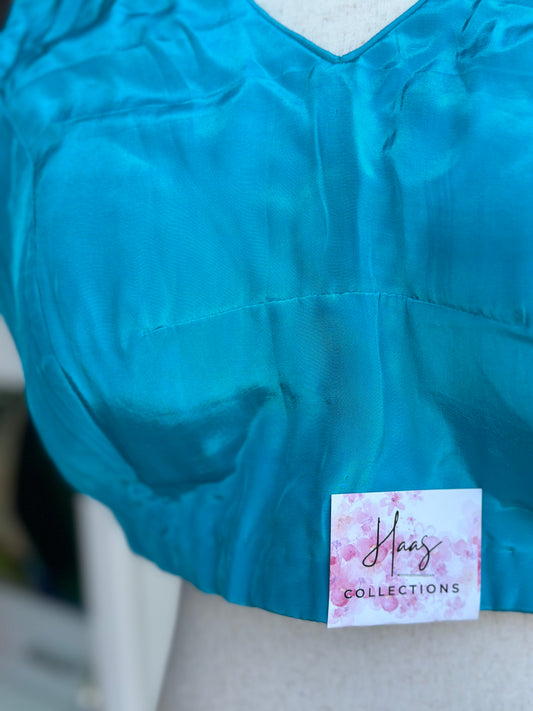 Crape silk sleeveless blouse | Saree blouses online