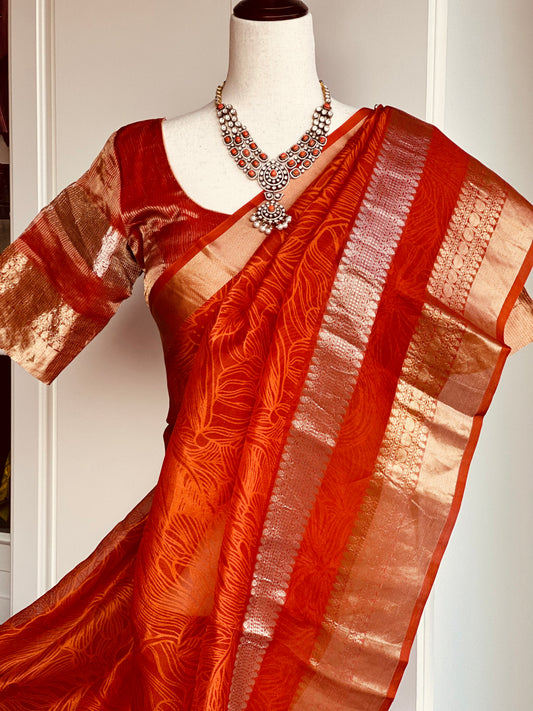 Pure organza saree | Party wear saree | Sarees in USA | Ready to wear saree | Saree with blouse