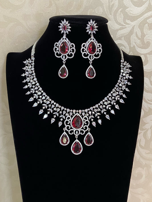 CZ necklace set | Indian jewelry in USA