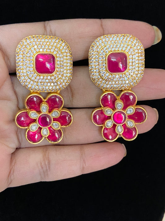 Jadau Kundan earrings | Ad earrings | Latest Indian earrings