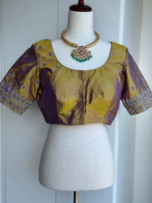 Pure silk embroidery blouse | Readymade blouses in USA | custom blouse