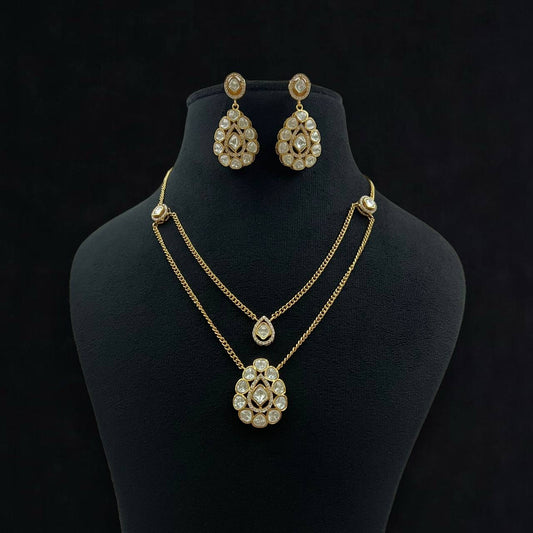 Simple Polki Necklace With Earrings | Indian Necklace | Gift Idea