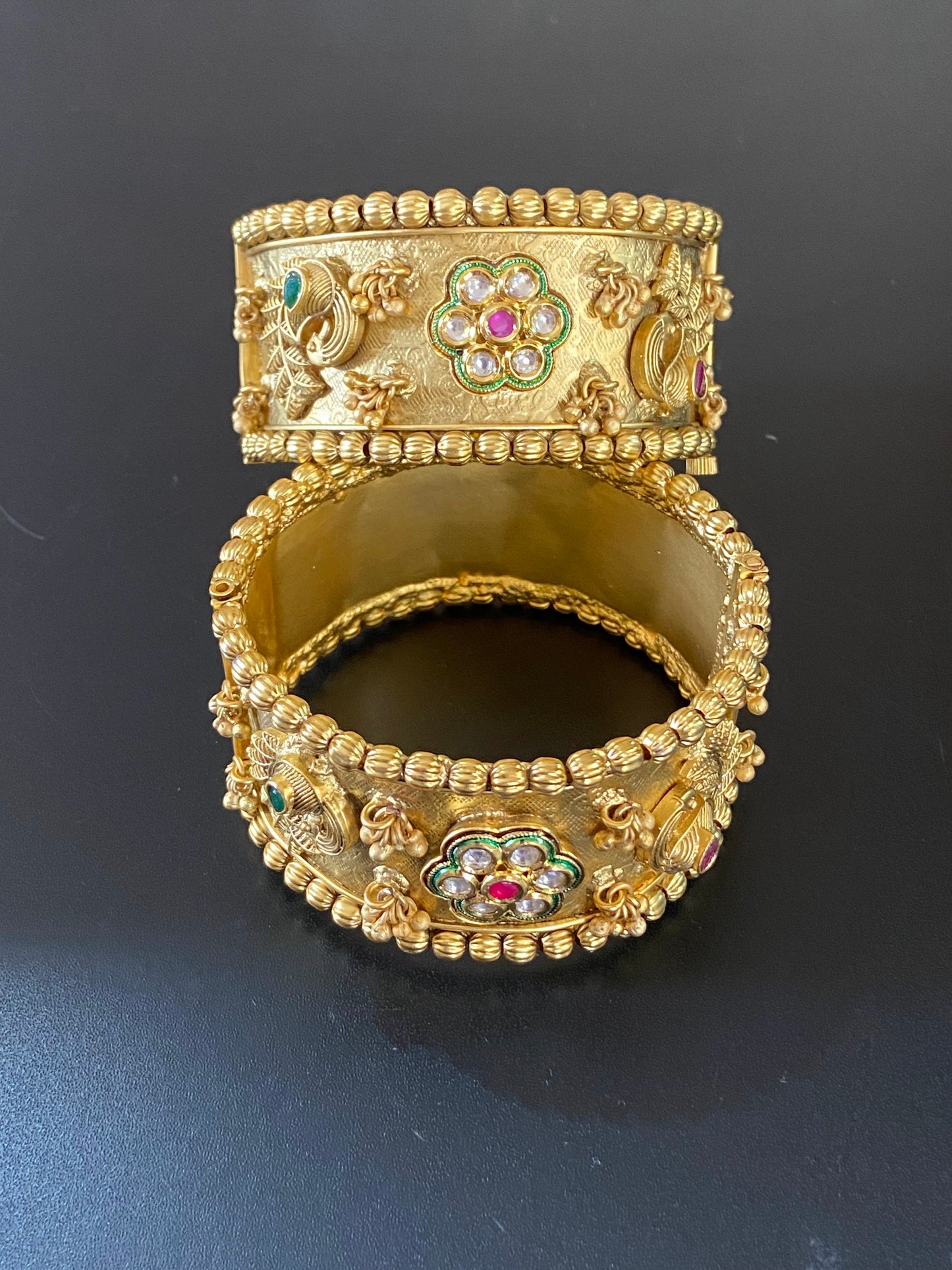 Antique matte finish bangles | Wide bangles | Indian jewelry in USA