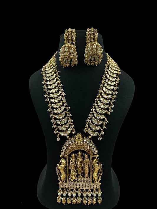 Grand temple kundan necklace | Bridal jewelry