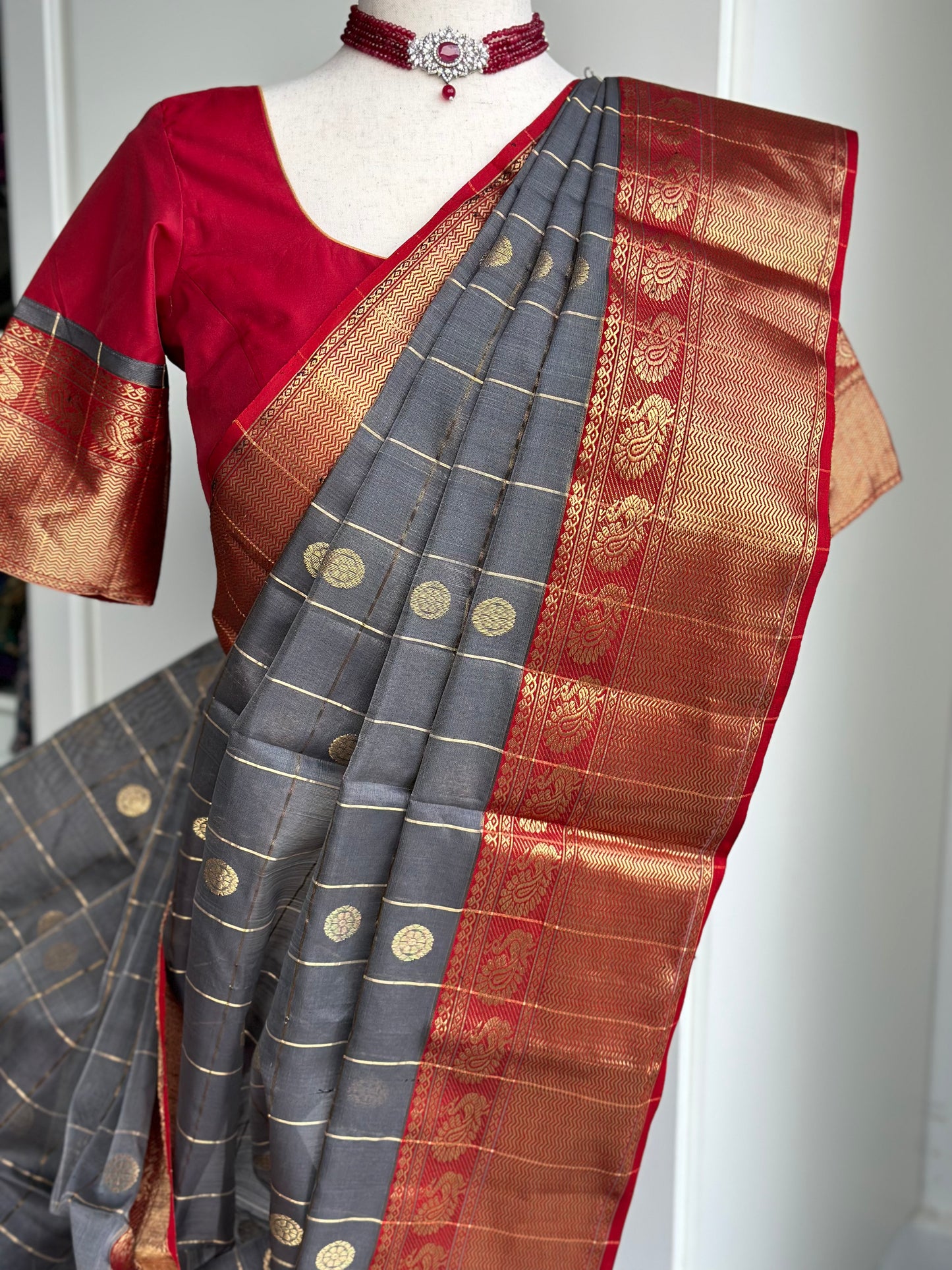 Handloom Chanderi pattu saree | Pattu saree with blouse