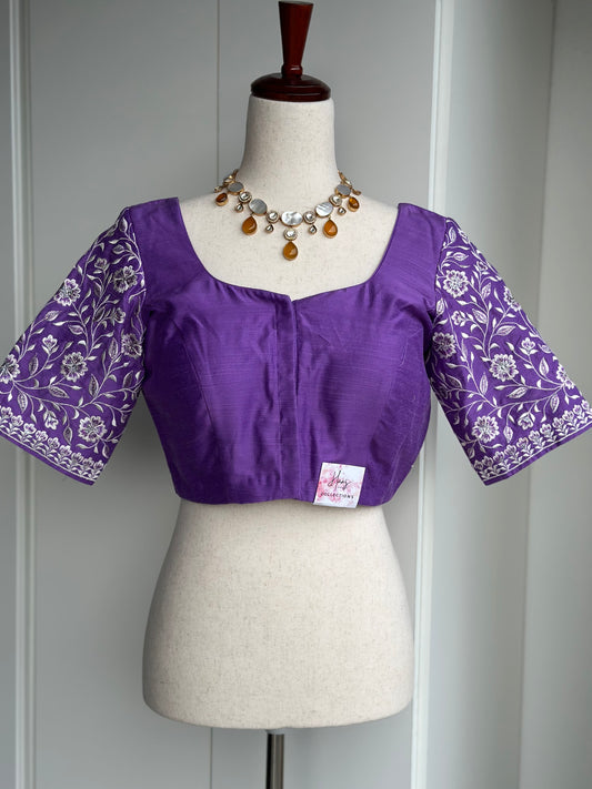 Embroidery lavender blouse | Saree blouses in USA