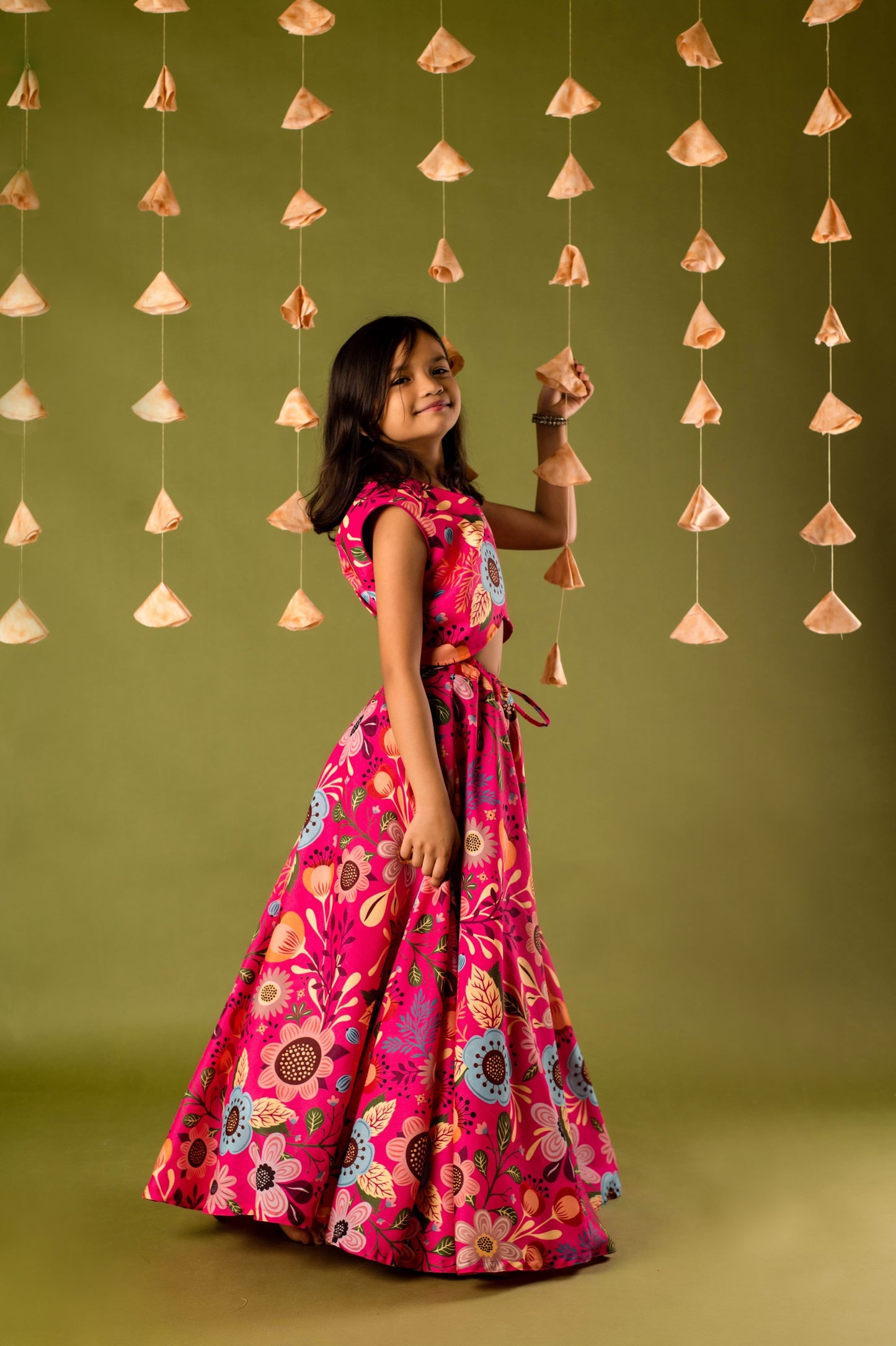 Girls Pink Top & Skirt