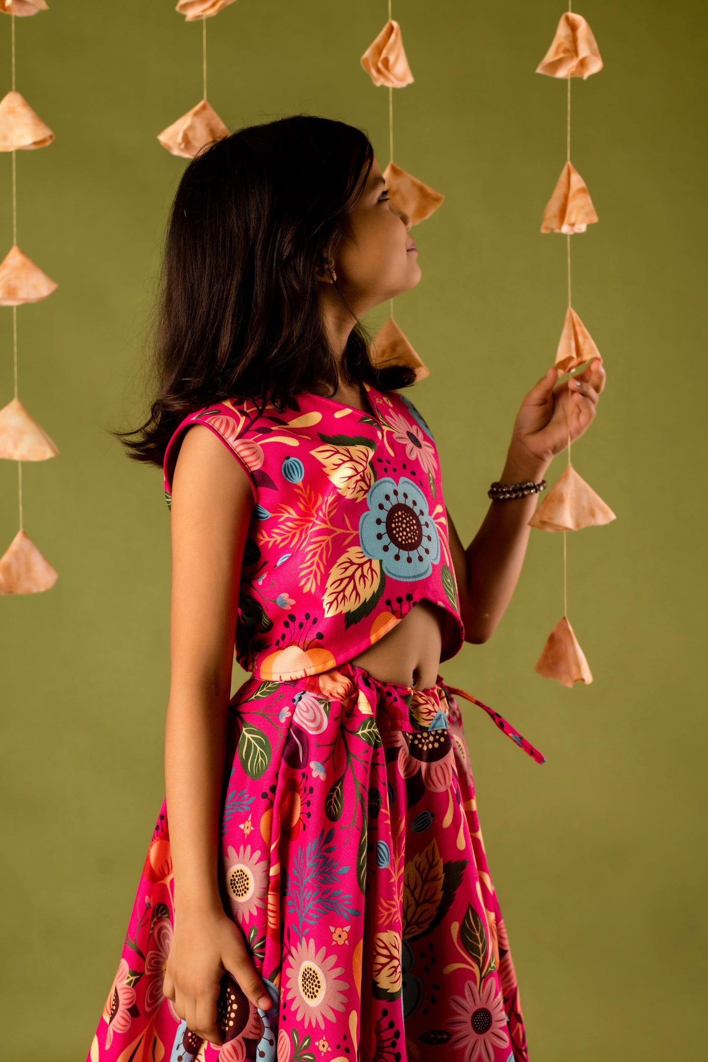 Girls Pink Top & Skirt