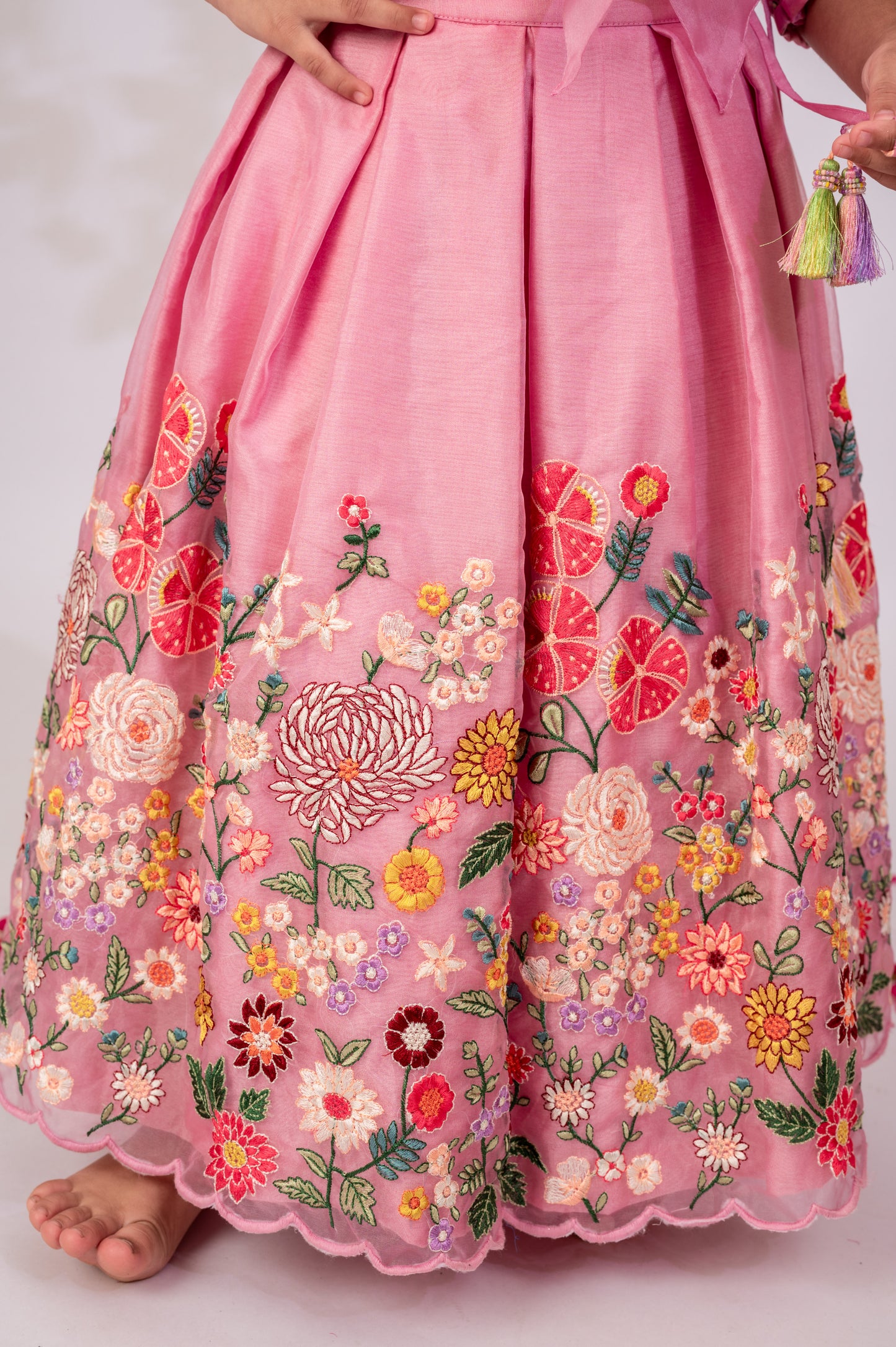 Lovely pink Girls Top & Skirt