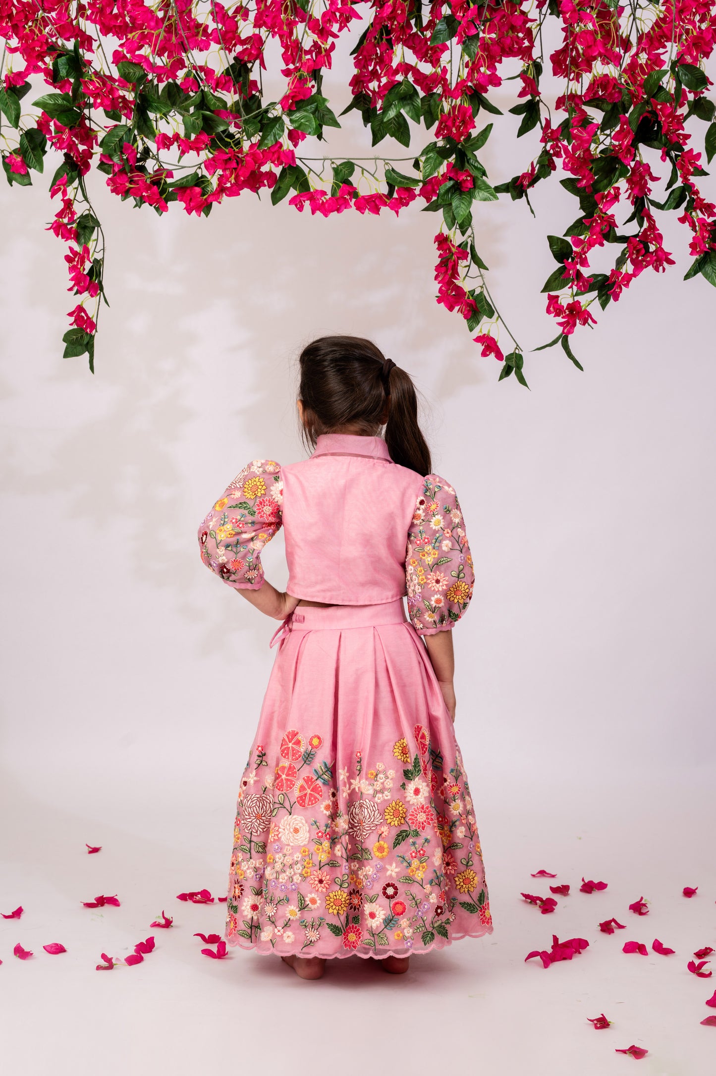 Lovely pink Girls Top & Skirt