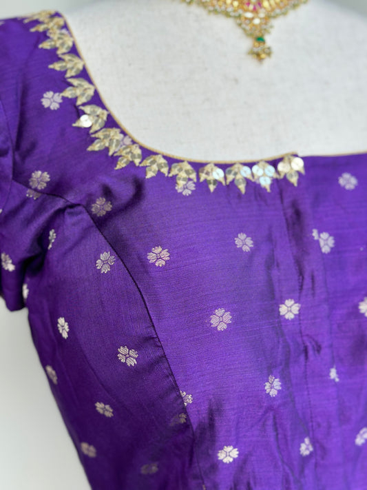 Purple embroidery blouse | Saree blouses in USA