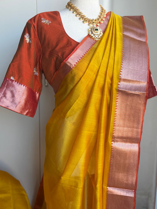 Handloom Mangalagiri Silk Saree |Gift Saree | Mangalagiri Sarees