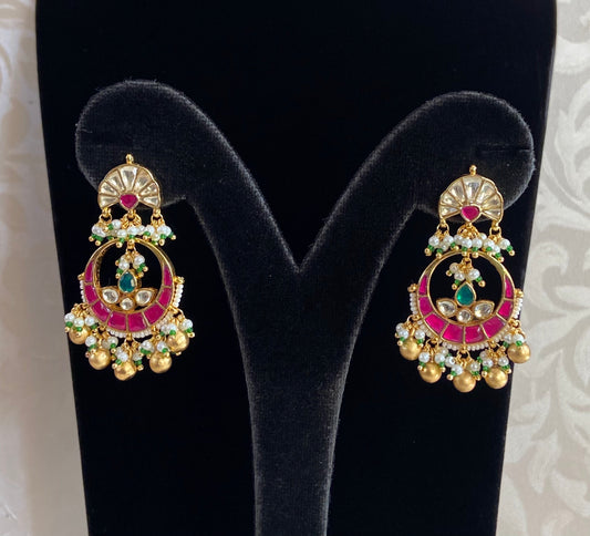Jadau Kundan earrings | handmade earrings | Indian earrings