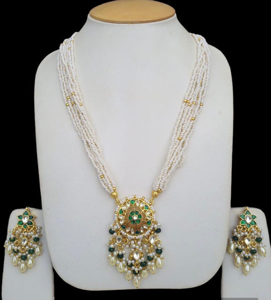 Ahamadabadi kundan pearls necklace | Handmade jewellery