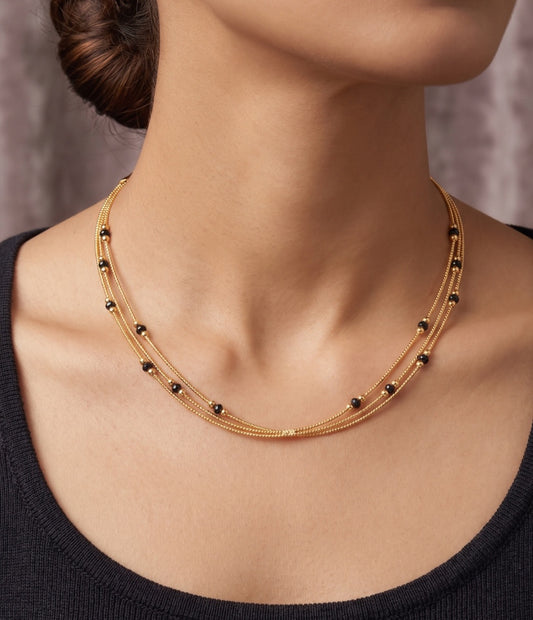 Antique Black Beads Hasli | Latest Indian Jewelry