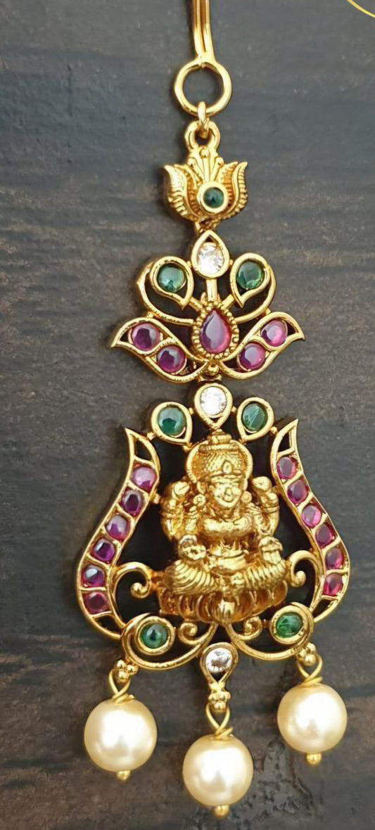 AD Kemp Lakshmi Maang Tikka | South Indian Jewelry In USA