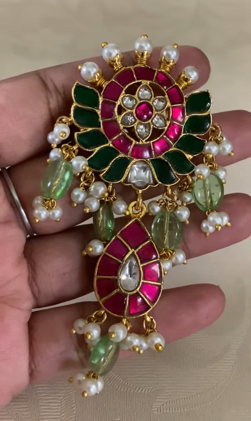 Jadau kundan guttapusalu long necklace | Guttapusalu long necklace | Bridal jewellery | Indian wedding jewellery