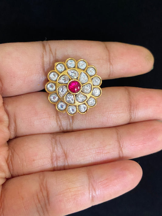 Antique Jadau Kudan Finger Ring |