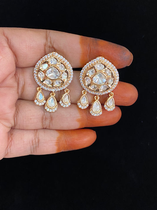 AD Polki Earrings | Indian Jewelry In USA | Gift Idea