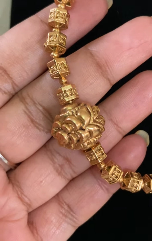 Antique Nakshi Beads Necklace With Studs | Indian Traditional Necklace