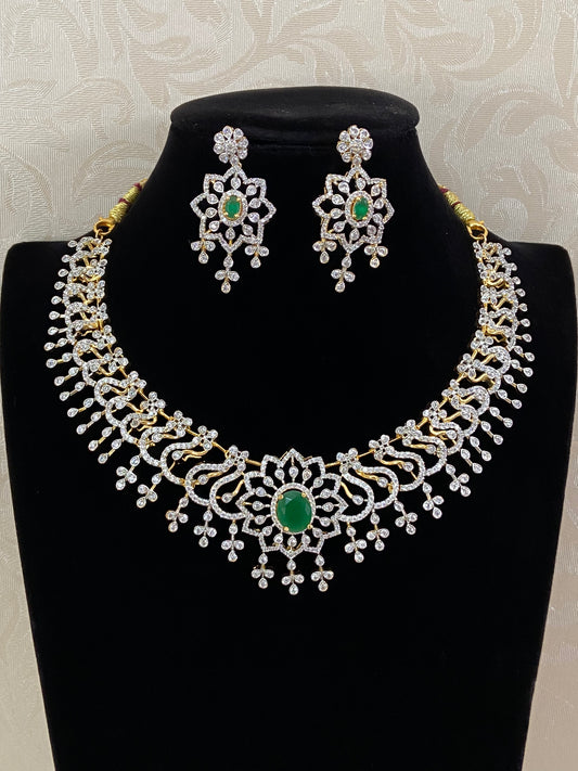 AD Middle Stone Changeble Necklace Set | latest Indian Jewelry | Gift Idea