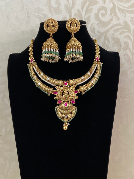 Antique Double Layer Kante Necklace | Indian Traditional Jewelry