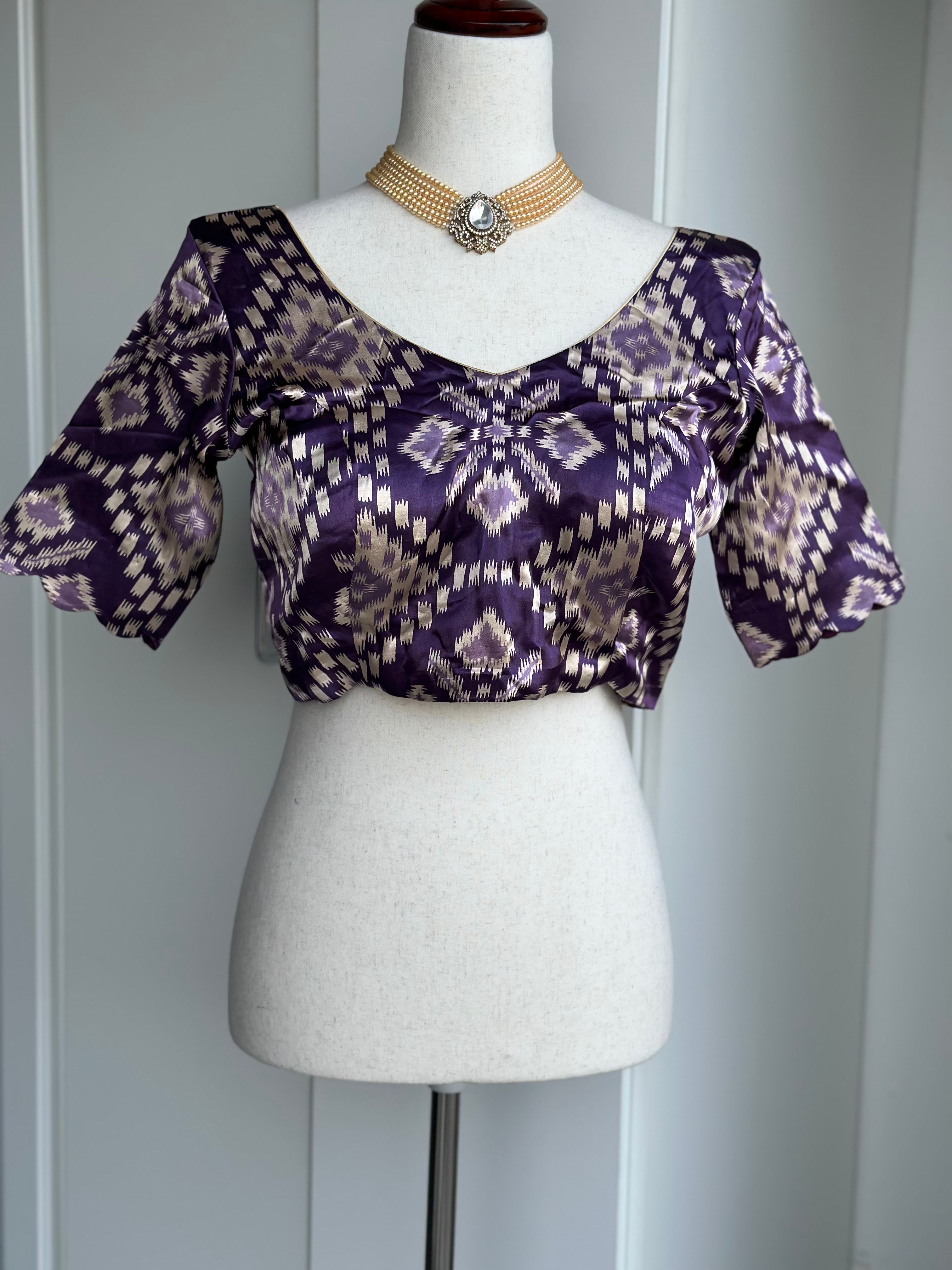 Black Pure Heavy Soft Pure Gaji Silk Blouse