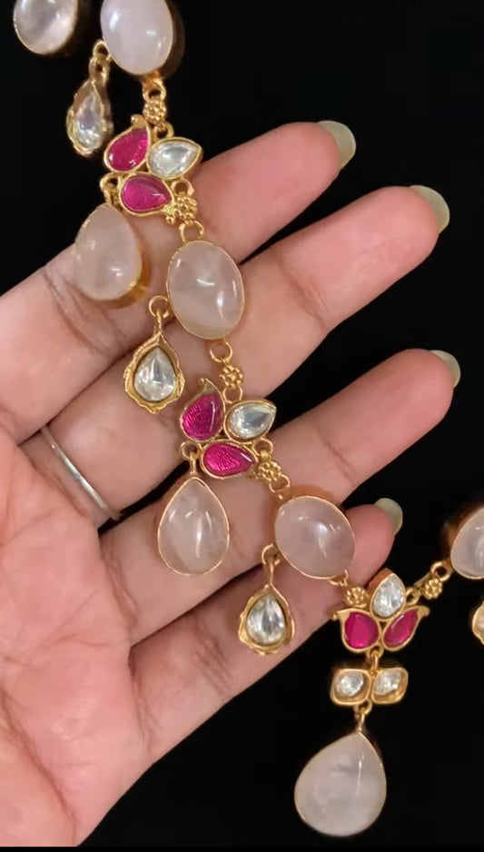 Natural stones Fusion Necklace | Indian Necklace