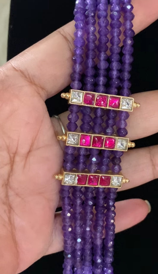 Onyx & Beads Multi-Layer Necklace Set | Indian Jewelry