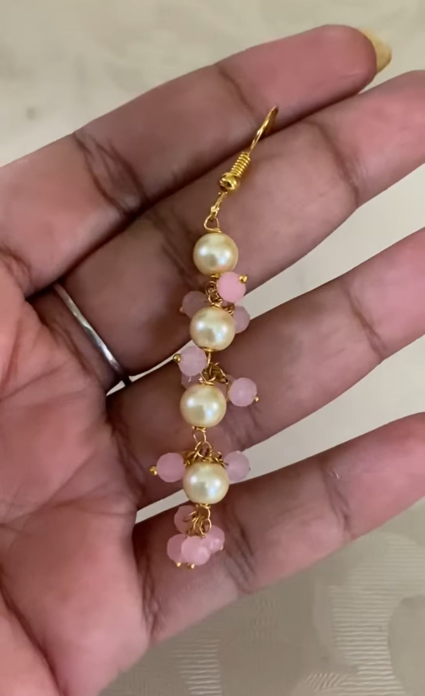 Beads with Pearls Long Necklace & Earrings | Indian Jewelry In USA
