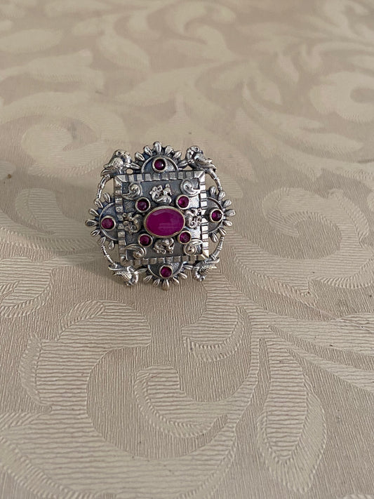Oxidised Adjustble Finger Ring | Indian Jewelry In USA