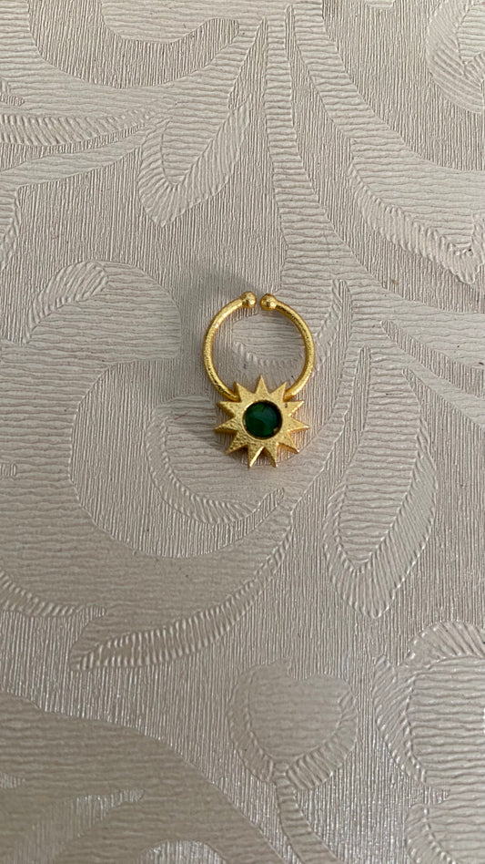 Antique Jadau Kundan Septum Ring| Indian Nose Ring