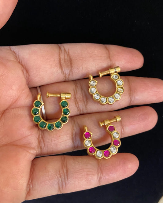 AD Nose Ring | Indian jewelry | Bridal jewelry