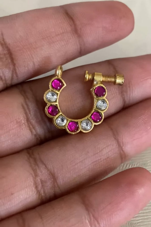 AD Nose Ring | Indian jewelry | Bridal jewelry