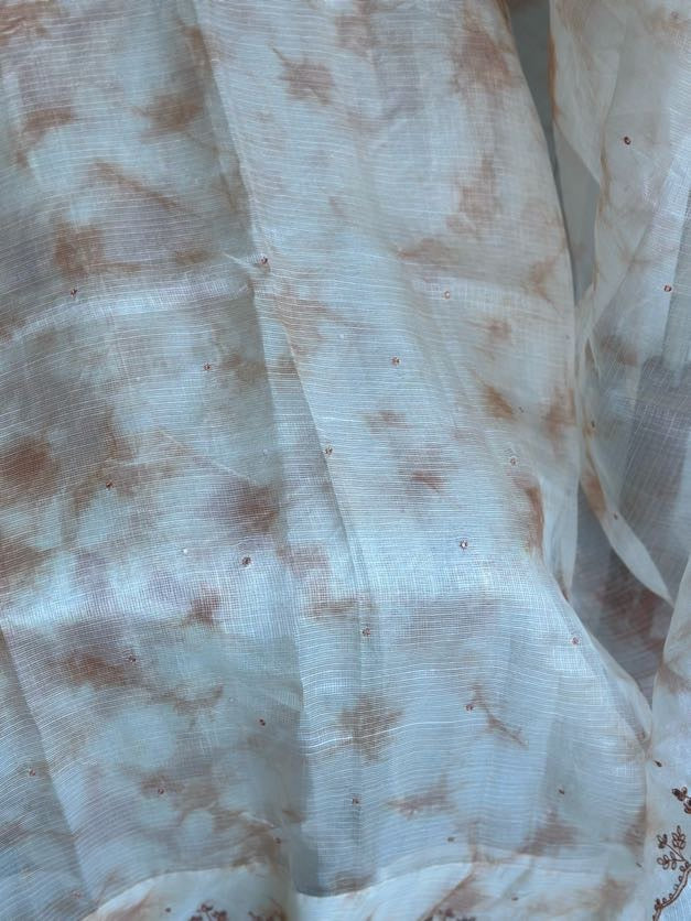 Lightweight Kota Shibori Saree | Mirror Embroidery Saree | Indian Sarees In USA