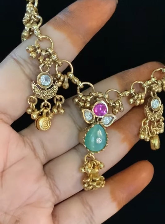 Antique Kundan Classic Necklace With Earrings | indian Jewelry In USA