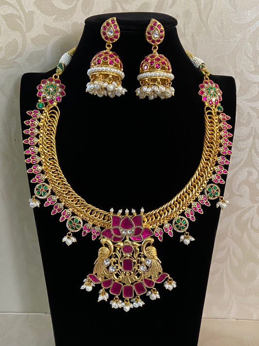 Antique Jadau Kundan Jilebi Necklace | Indian wedding jewellery