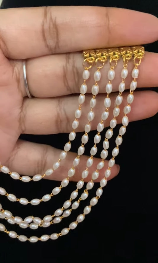 Pearl Ear Chains | Hair accessories | Champaswaralu